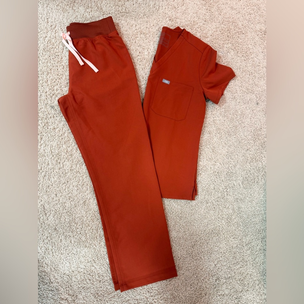 FIGS Scrub Set | Catarina Top & Livingston Pants | M / SP| Auburn